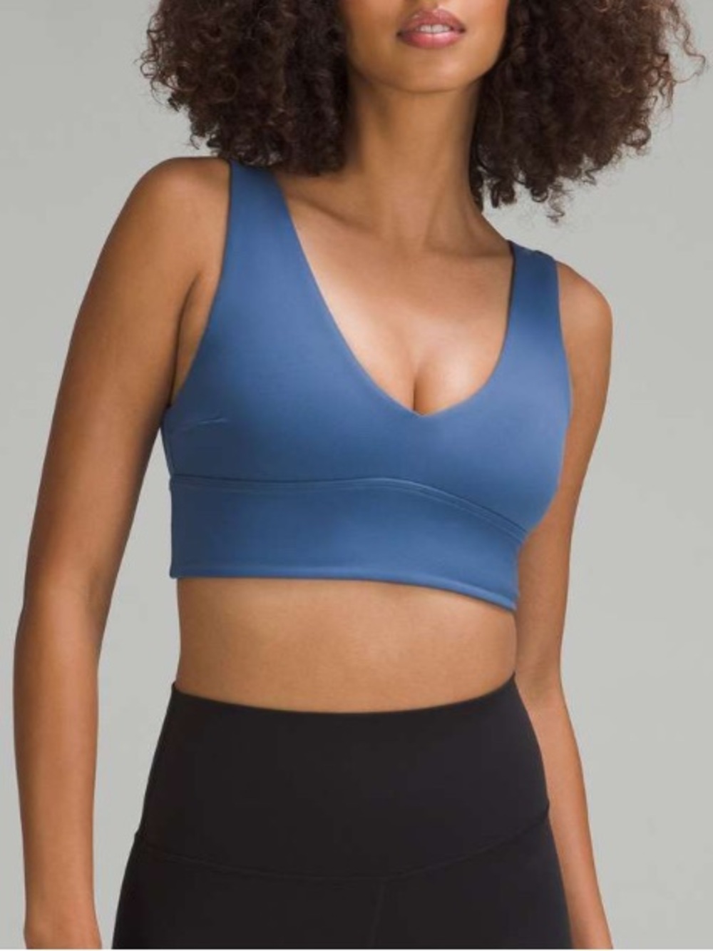 Lululemon Align V-neck Bra C/D cup, size 12, Pitch Blue color